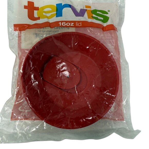 Tervis 16oz Red Replacement Lid Spill Proof Drink ware Top Dishwasher Safe - Picture 2 of 3
